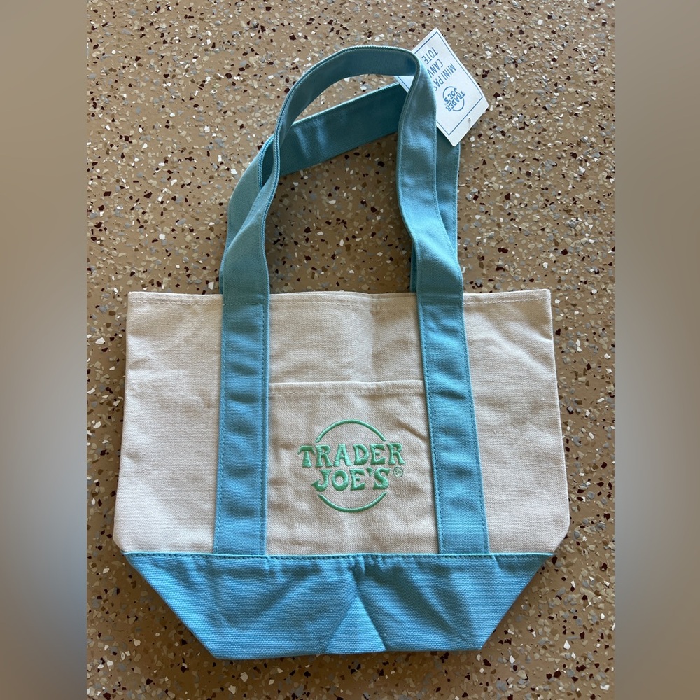 Trader Joe’s Blue Canvas Mini Tote Bag